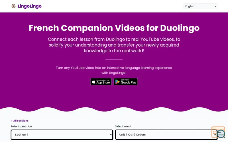 Screenshot of Lingolingo