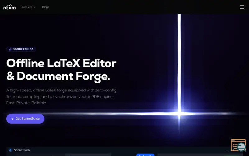 Screenshot of SonnetPulse