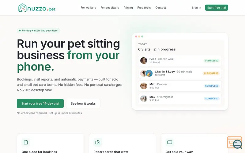Screenshot of Nuzzo