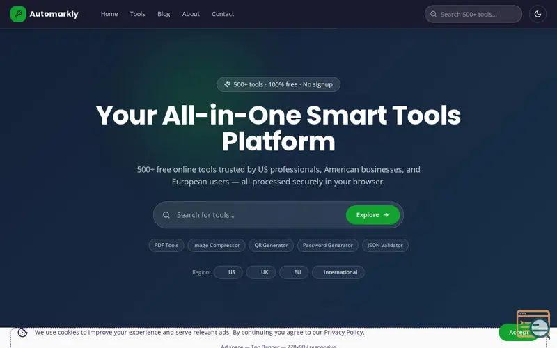 Screenshot of Automarkly