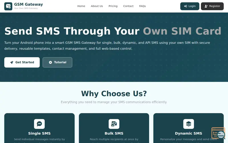 Screenshot of GSM Gateway