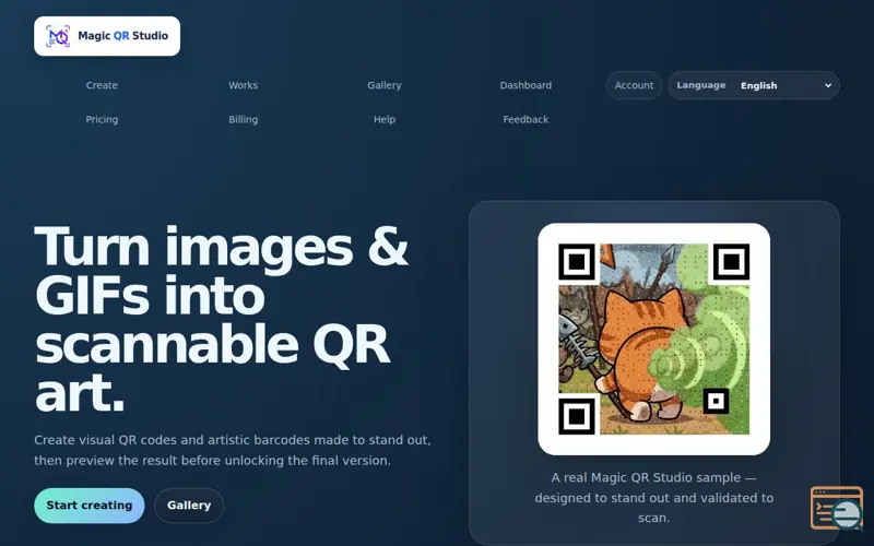 Screenshot of Magic QR Studio