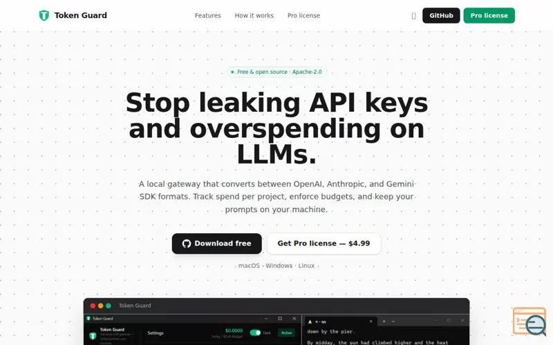 Screenshot of Token Guard