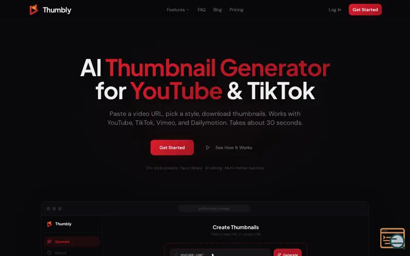 Screenshot of Thumbly