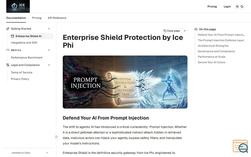Screenshot of Ice Phi - Enterprise Shield