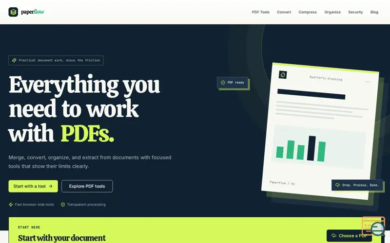 Screenshot of PaperFlow
