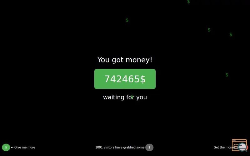 Screenshot of You got Money Prank