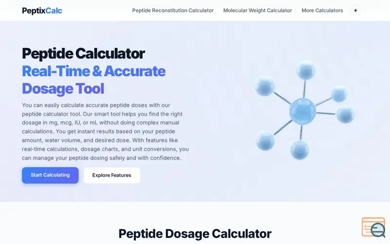 Screenshot of PeptixCalc