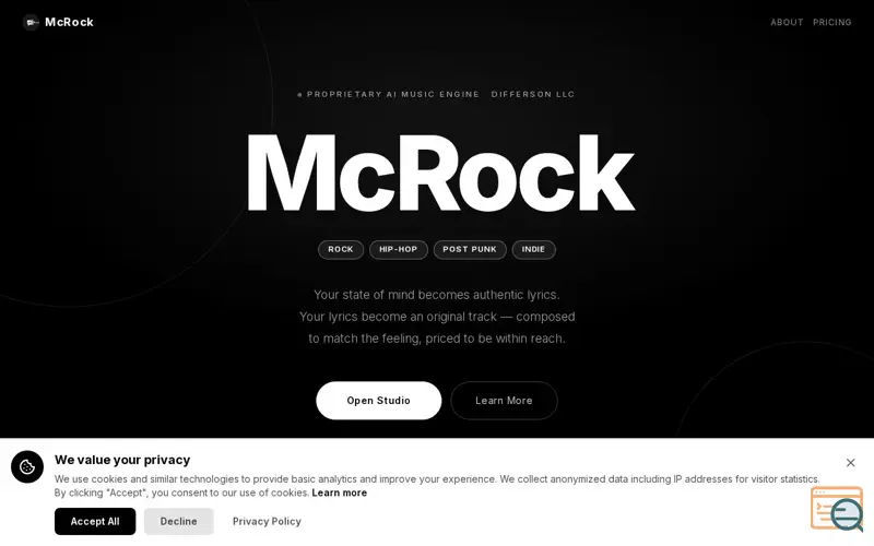 Screenshot of McRock