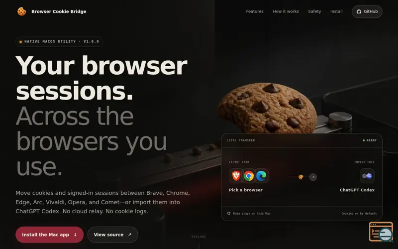 Screenshot of Browser Cookie Bridge