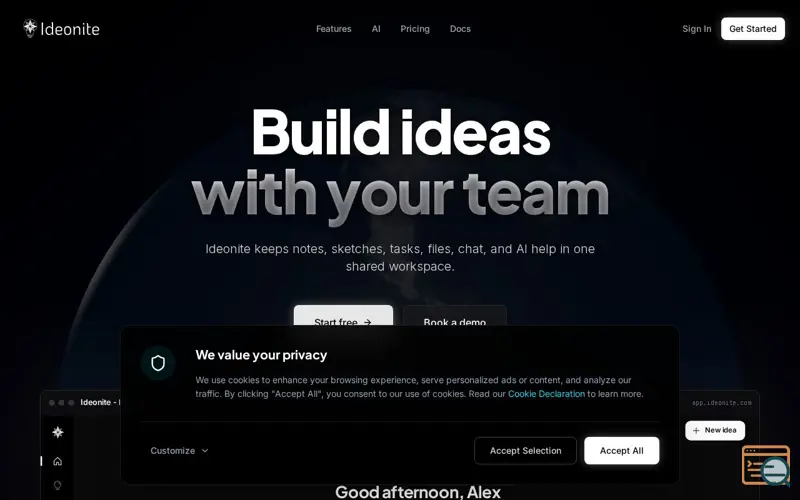 Screenshot of Ideonite