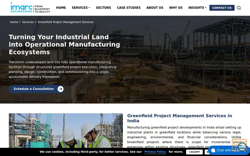Screenshot of Greenfield Project Management Services
