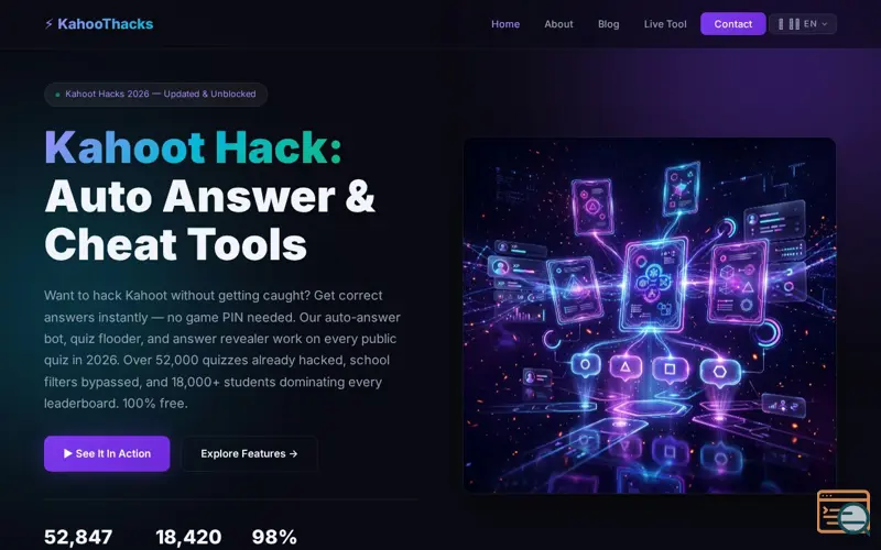 Screenshot of KahooThacks