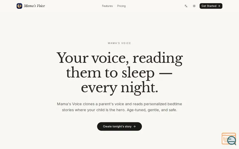 Screenshot of Mama's Voice
