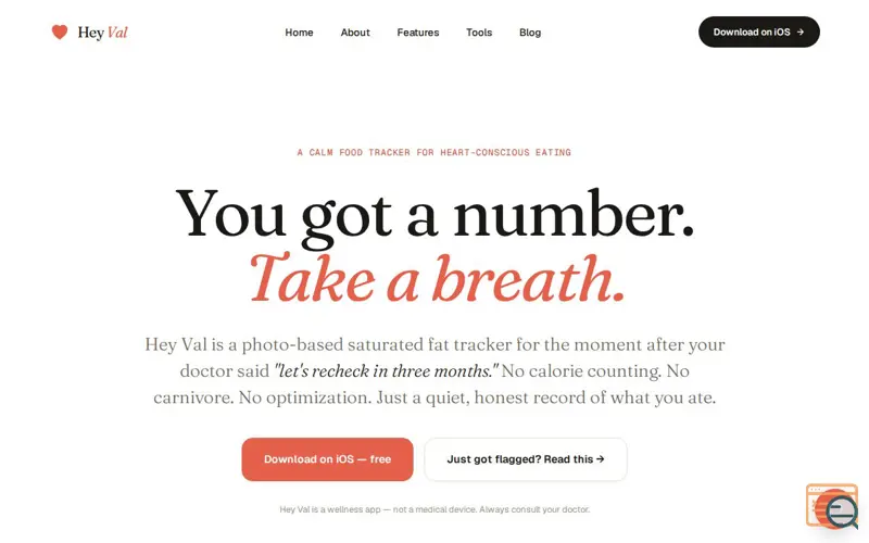 Screenshot of Hey Val