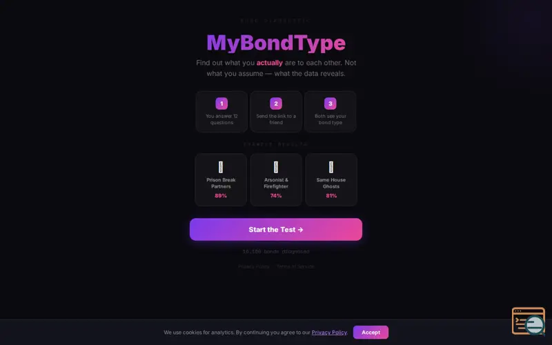 Screenshot of MyBondType