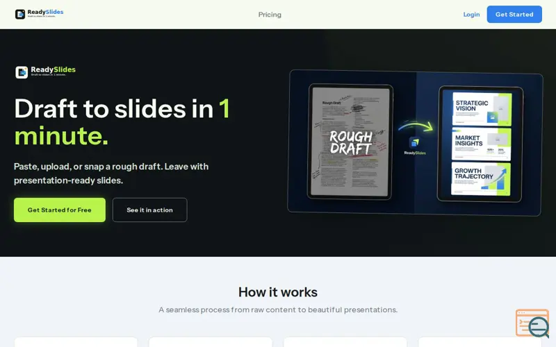Screenshot of ReadySlides