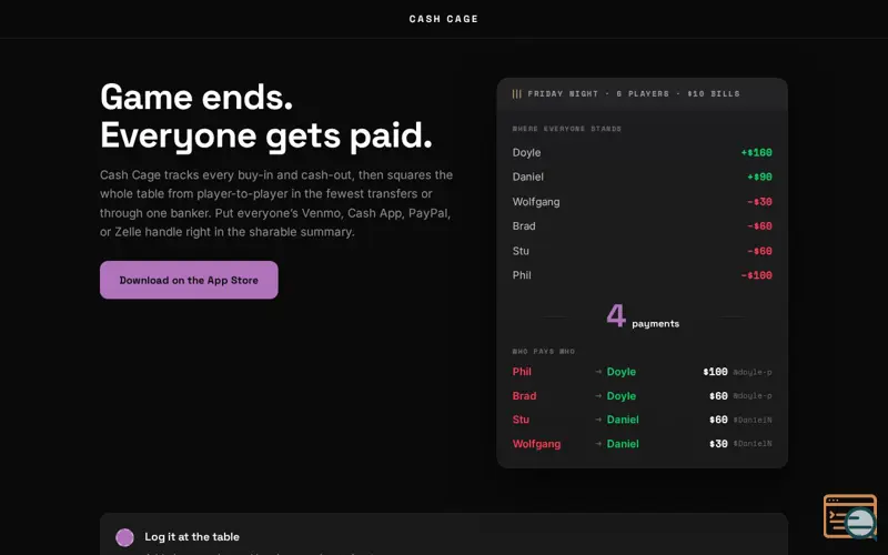 Screenshot of Cash Cage