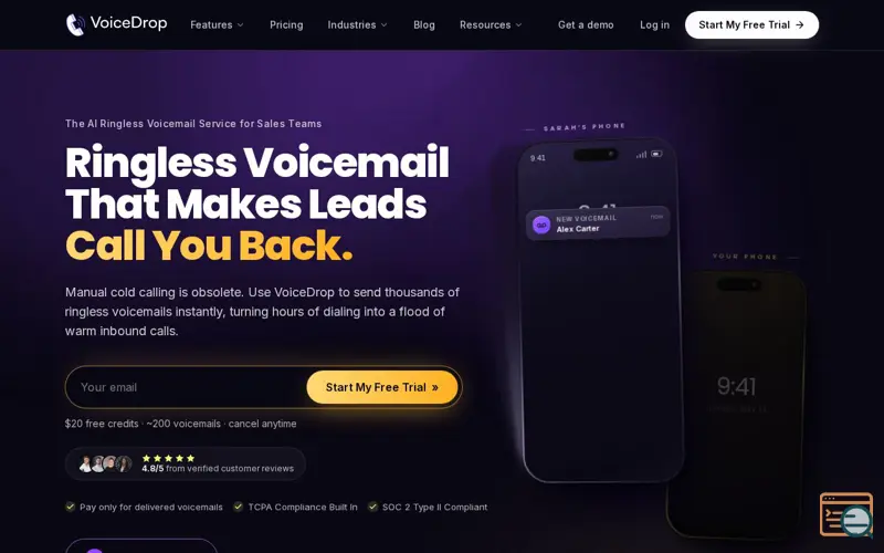 Screenshot of VoiceDrop