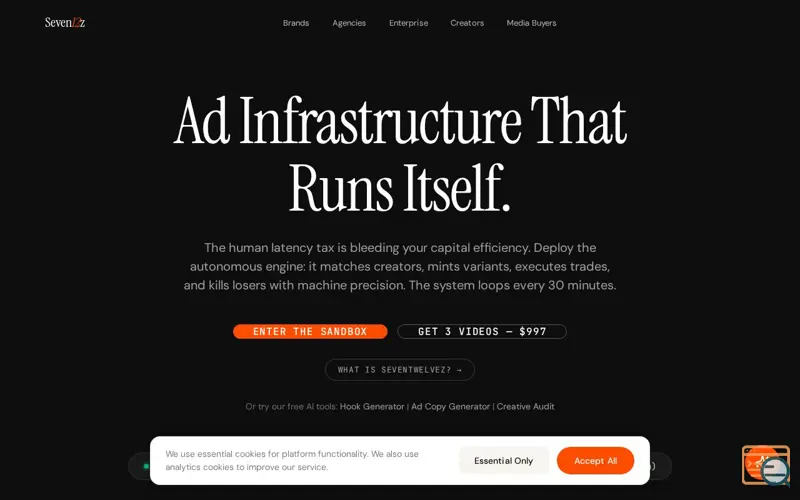 Screenshot of SevenTwelvez, a launch using Floot