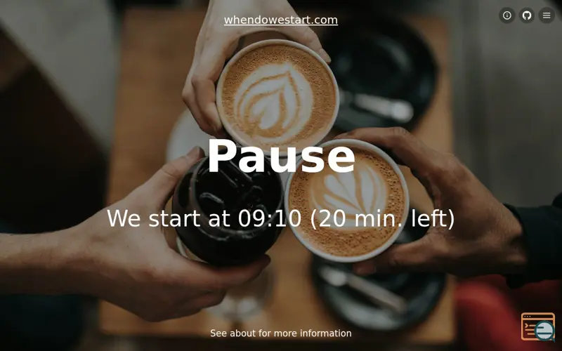 Screenshot of When Do We Start?