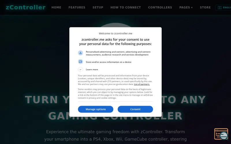 Screenshot of zController