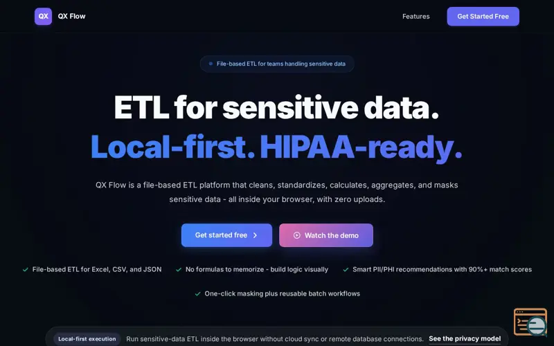 Screenshot of QX Flow