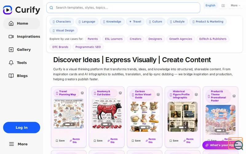 Screenshot of Curify Studio