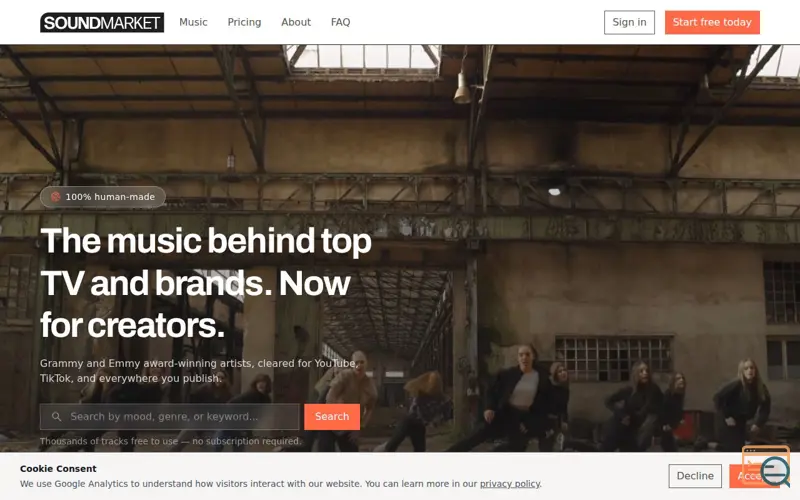 Screenshot of SoundMarket