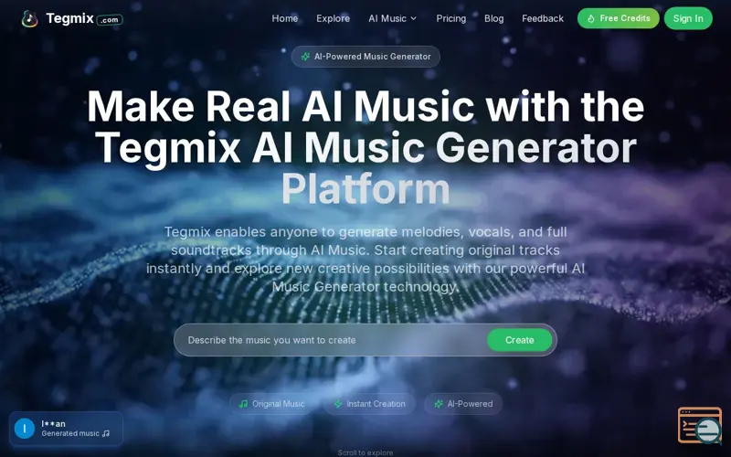 Screenshot of Tegmix