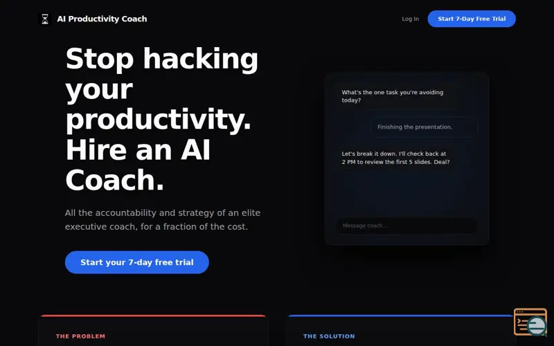 Screenshot of AI Productivity Coach