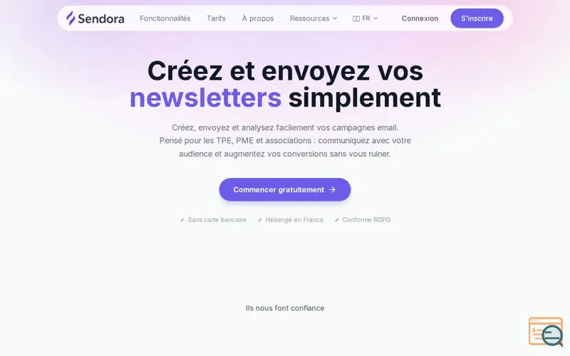 Screenshot of Sendora