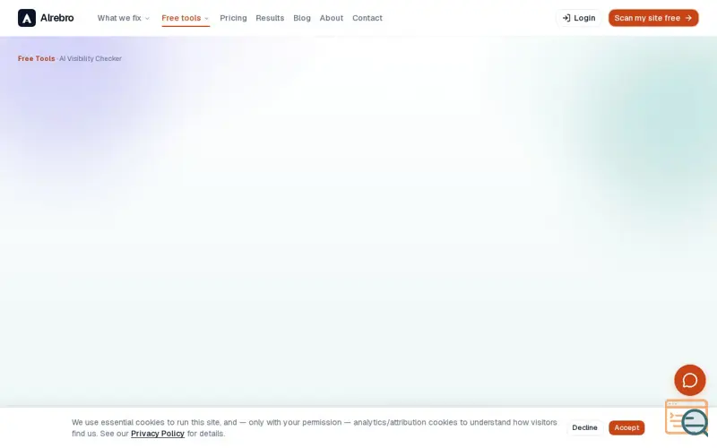 Screenshot of AI Visibility Checker