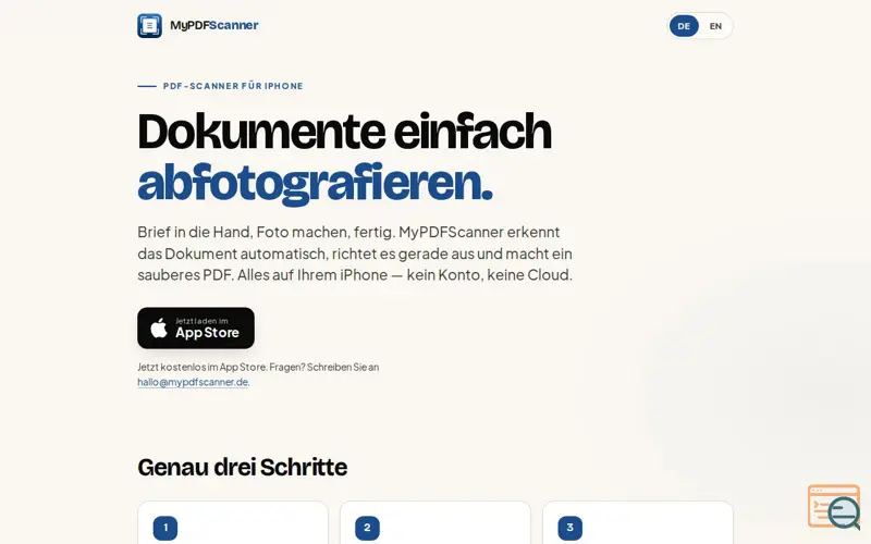 Screenshot of MyPDFScanner