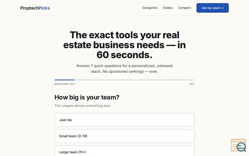 Screenshot of ProptechPicks