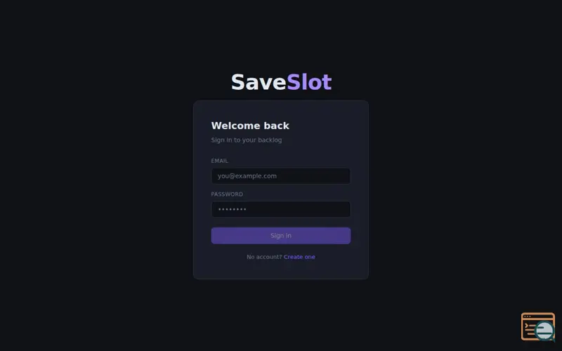 Screenshot of SaveSlot