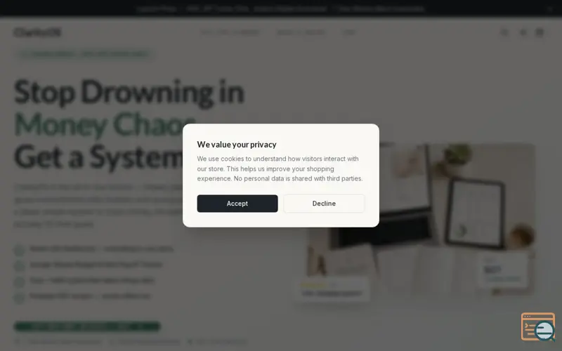 Screenshot of ClarityOS