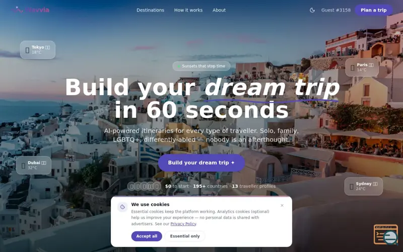 Screenshot of Wavvia