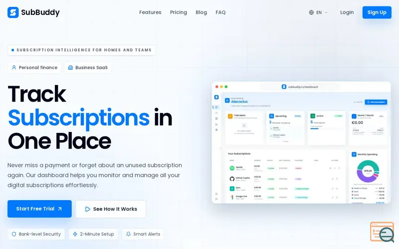 Screenshot of SubBuddy
