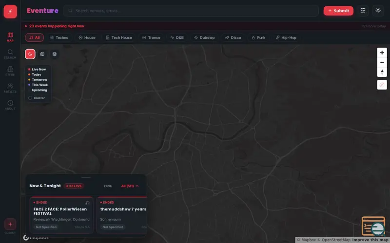 Screenshot of Eventure