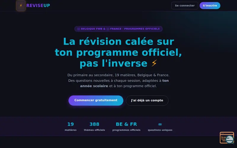 Screenshot of ReviseUp