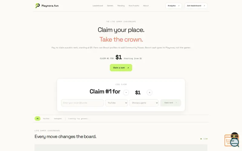 Screenshot of Playnora