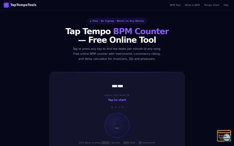 Screenshot of TapTempoTools