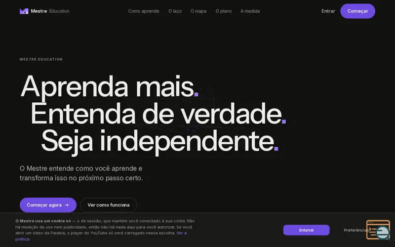 Screenshot of Mestre Education