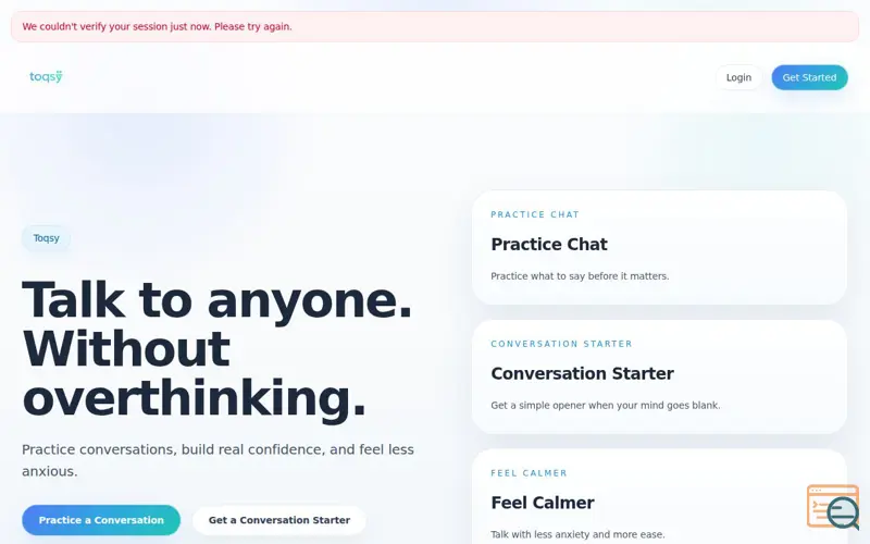 Screenshot of Toqsy