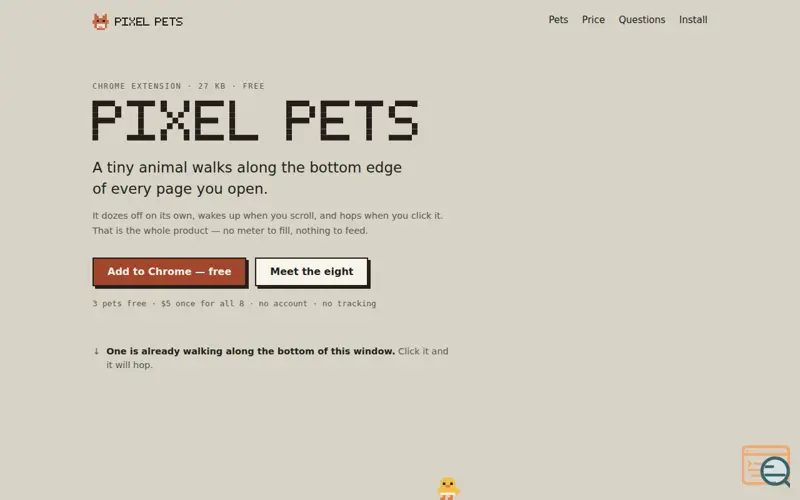 Screenshot of Pixel Pets