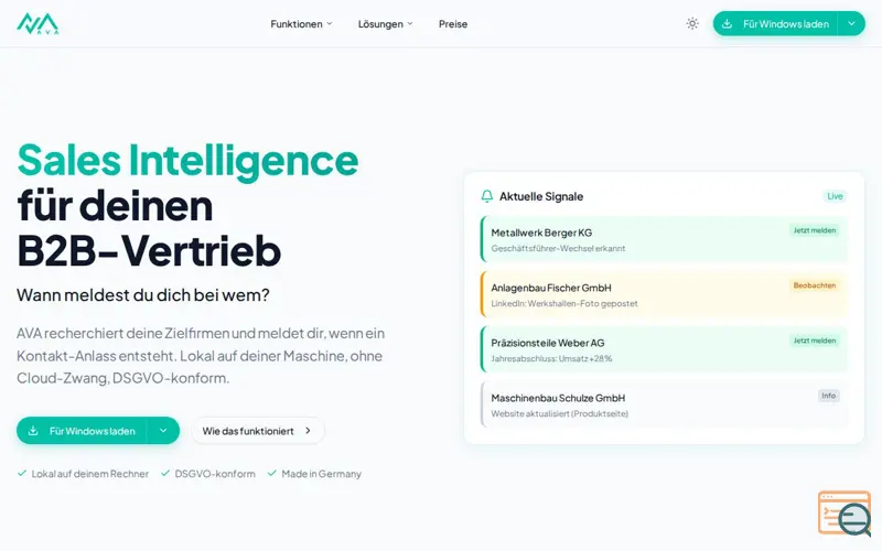 Screenshot of AVA