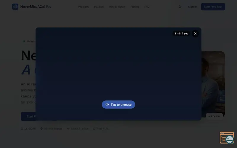 Screenshot of NeverMissACall Pro
