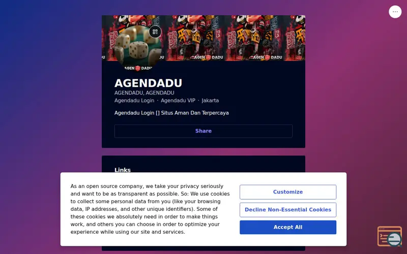 Screenshot of Agendadu [] Masuk Bio Gravatar
