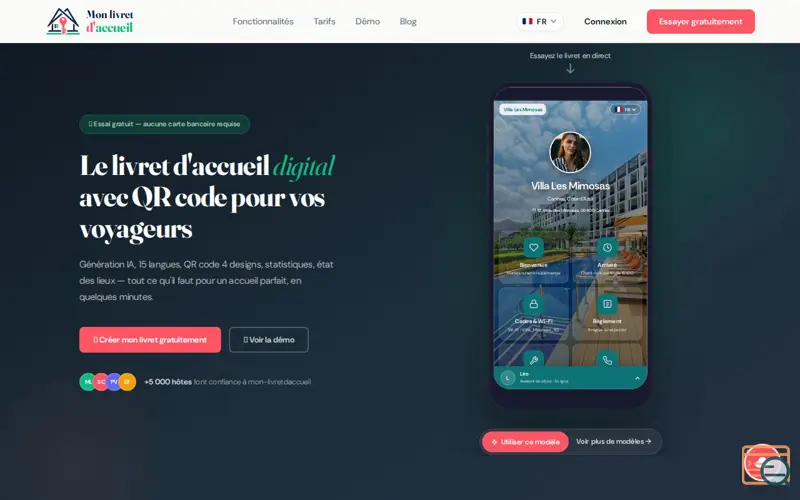 Screenshot of Mon Livret d'Accueil